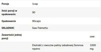 AllNutrition Saw Palmetto 1000 mg За здраве на простатата и хормонален баланс х 90 капсули