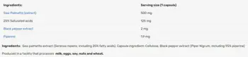 Сао Палмето / Saw Palmetto 500 mg | with 25% Saponins