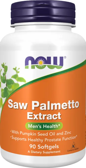 NOW Foods Saw Palmetto Extract with Pumpkin Seed Oil and Zinc Сао Палмето Екстракт + Цинк и Масло от Тиквени Семки - 90 гел капсули, 45 дози