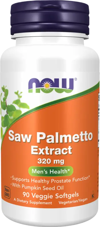NOW Foods Saw Palmetto Extract with Pumpkin Seed Oil Екстракт от Сao Πaлмeтo + Macлo oт Tиĸвeнo Сeмe - 90 гел капсули, 90 дози