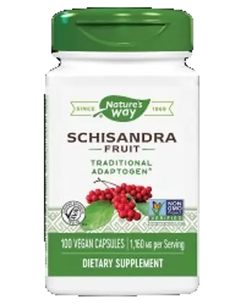 Nature's Way Schisandra Fruit 580 mg Адаптоген за енергия и фокус х 100 веге капсули