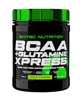 SCITEC BCAA + Glutamine Xpress L-Левцин, L-Изолевцин, L-Валин и Глутамин - 300 грама, 25 дози