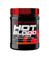 SCITEC Hot Blood No-Stim Предтренировъчен Азотен Бустър без Стимуланти - 375 грама, 15 дози