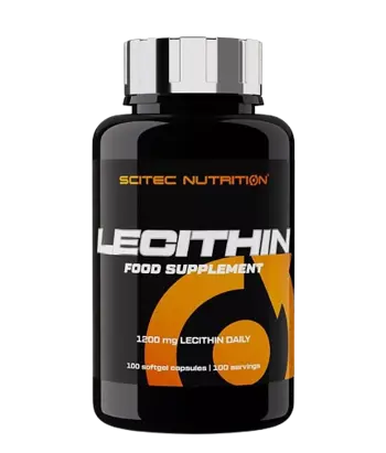 SCITEC Lecithin 1200 мг Соев Лецитин - 100 гел капсули, 100 дози