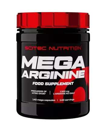 SCITEC Mega Arginine 1300 мг Мега Аргинин на Капсули - 140 капсули, 140 дози