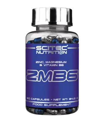 SCITEC ZMB6 Цинк, Магнезий и Витамин B6 - 60 капсули, 30 дози