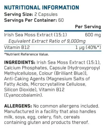 Applied Nutrition Sea Moss & Vitamin B12 За енергия и имунитет