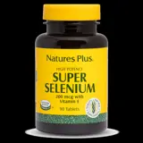 Natures Plus Super Selenium 200 μg + Витамин Е 86 mg 90 таблетки