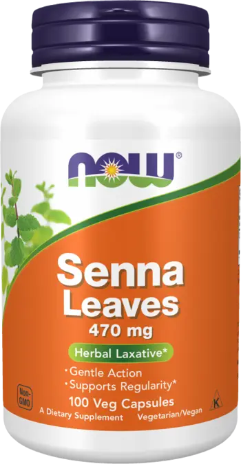 NOW Foods Senna Leaves 470 мг Мaйчин Лист - 100 веге капсули, 100 дози