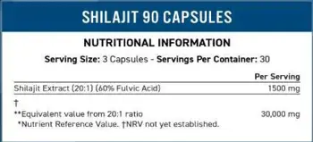 Shilajit 500 mg | 60% Fulvic Acid