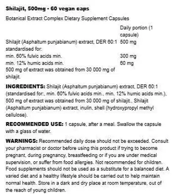 Osavi Shilajit 500 mg | 60:1 Extract with 60+% Fulvic Acids