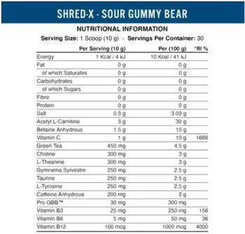 Applied Nutrition Shred-X Thermogenic Powder Ultimate Fat Burner