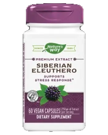 Nature's Way Siberian Eleuthero 485 mg В подкрепа на стрес реакцията х 60 веган капсули