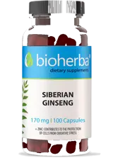 Bioherba Siberian Ginseng 170 mg Сибирски Женшен за енергия и имунитет