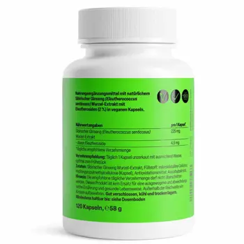 ZEINpharma Сибирски Женшен Елеутерокок (Eleuthero) 225 mg За енергия и имунитет х 120 капсули