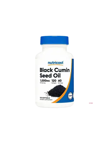 Nutricost Black Cumin Seed Oil Масло от черен кимион 500 mg х 120 софтгел капсули