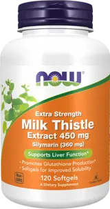 NOW Foods Silymarin Milk Thistle Extract 450 мг Магарешки Бодил / Силимарин - 120 гел капсули, 120 дози