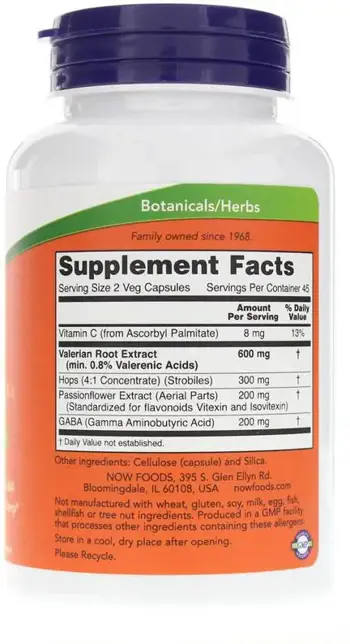 NOW Foods Sleep Botanical Sleep Blend Специализирана Формула в Подкрепа на Съня - 90 веге капсули, 45 дози