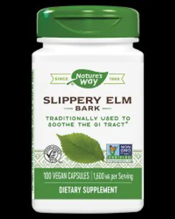 Slippery Elm 470 mg 100 капсули, 25 Дози - Червен бряст кора