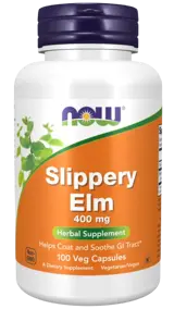NOW Foods Slippery Elm 400 мг Хлъзгав Бряст - 100 веге капсули, 50 дози