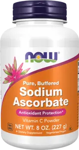NOW Foods Sodium Ascorbate Powder Pure, Buffered Vitamin C Буфериран Витамин C на Прах - 227 грама, 119 дози
