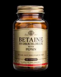 Betaine Hydrochloride + Pepsin - 100 Таблетки