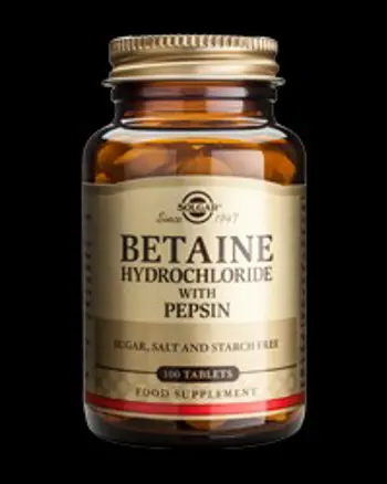 Betaine Hydrochloride + Pepsin - 100 Таблетки