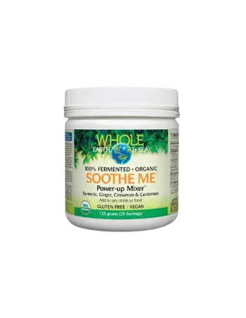 Soothe Me™ Power-up Mixer™ Whole Earth & Sea® Формула с Куркума, Джинджифил, Канела, Кардамон - 125 гр пудра, 25 дози