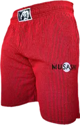 Спортни къси панталони - Червени райе / Training Shorts - Red