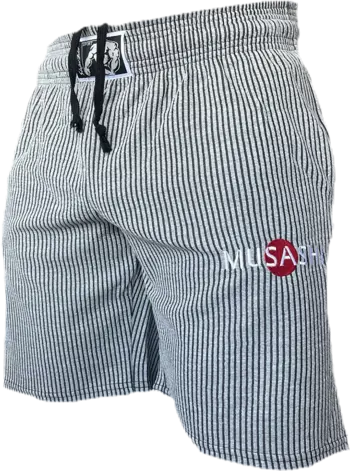 Спортни къси панталони - Сиви райе / Training Shorts - Grey