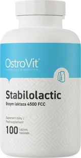 OstroVit Stabilolactic Lactase enzyme 4500 FCC Лактаза - 100 таблетки, 100 дози