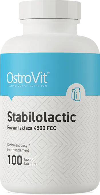 OstroVit Stabilolactic Lactase enzyme 4500 FCC Лактаза - 100 таблетки, 100 дози