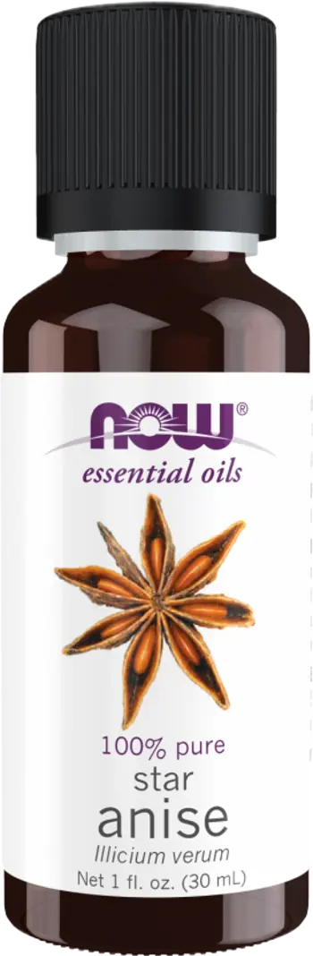 NOW Foods Star Anise Oil 100% Pure Illicium Verum 100% Чисто Масло от Звездовиден Анасон - 30 мл