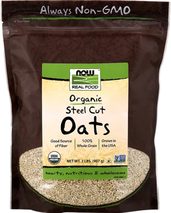 NOW Foods Steel Cut Oats Organic Органични Овесени Ядки - 907 грама
