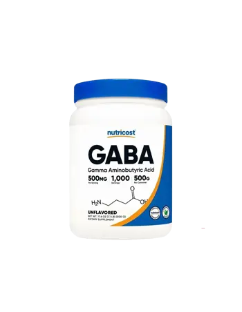 Nutricost GABA (Gamma Aminobutyric Acid) За стрес и добро настроение 500 g прах