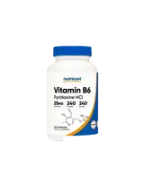 Nutricost Vitamin B6 Pyridoxine HCI 25 mg В подкрепа на нервната система и енергийния метаболизъм х 240 капсули