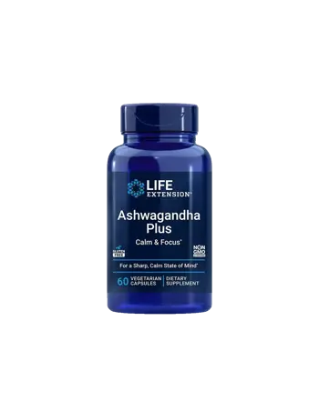 Life Extension Ashwagandha Plus Стрес и фокус формула с Ашваганда и Мента