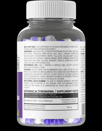 5-HTP 100 mg / Vege 180 капсули, 180 Дози