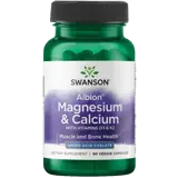 Swanson Albion Magnesium & Calcium with Vitamins D3 & K2 За здрави кости и мускули