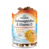 Swanson Ashwagandha & Vitamin D Дъвчащи таблетки – маракуя и портокал