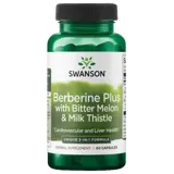 Swanson Berberine Plus with Bitter Melon & Milk Thistle Формула 3 в 1