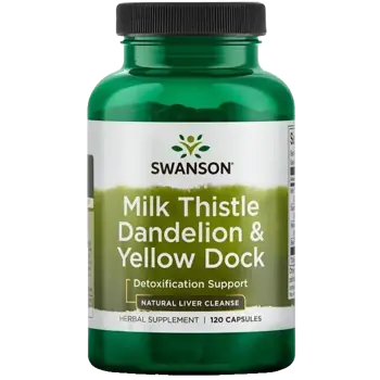 Swanson Milk Thistle Dandelion & Yellow Dock За детоксикация на черен дроб х 120 капсули