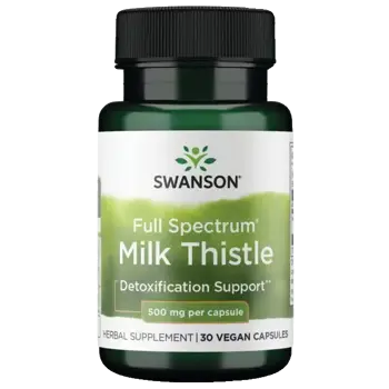 Swanson Full Spectrum Milk Thistle Бял трън пълен спектър 500 мг х 30 веге капсули