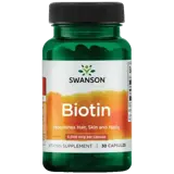 Swanson Biotin 5000 mcg Биотин за здрава коса, кожа и нокти х 30 капсули