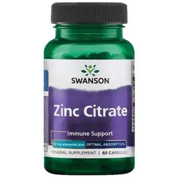 Swanson Zinc Citrate 50 мг Цинков Цитрат