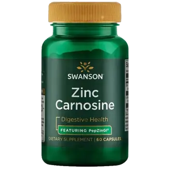 Swanson Zinc Carnosine Цинков Карнозин за здраве на стомаха х 60 капсули