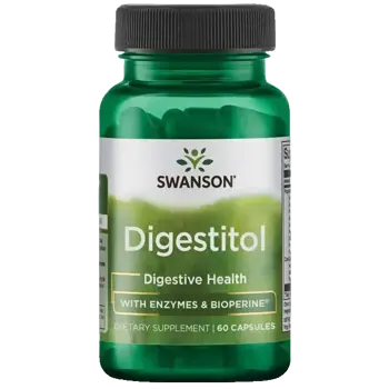 Swanson Digestitol с ензими и биоперин за оптимално храносмилане и усвояване на хранителни вещества