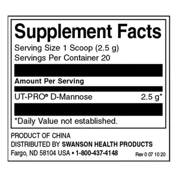 Swanson D-Mannose Powder Д-маноза на прах