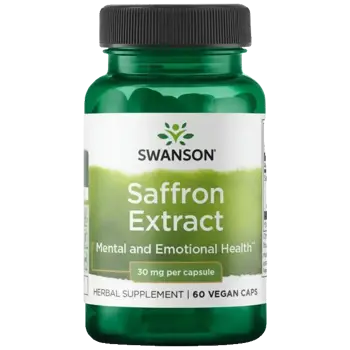 Swanson Saffron Extract Екстракт от шафран Safr'Inside™ В подкрепа на менталното и емоционалното здраве х 60 веге капсули