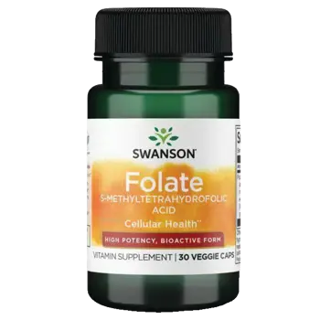 Swanson Folate 5-метилтетрахидрофолиева киселина Биоактивна форма за клетъчно здраве